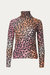 Sunset Roll Neck Sweater In Multi Leopard Print - Multi Leopard Print