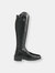 Adults Modena Synthetic Extra Wide Long Boots (Black)