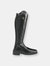 Adults Modena Synthetic Wide Long Boots (Black)