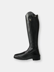 Adults Modena Synthetic Wide Long Boots (Black) - Black