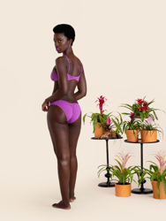 Bonito Ruched Bottoms - Electric Orchid