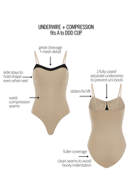 Guarujá Underwire One-Piece - Cobalto