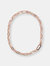 Bold Forzatina Chain Necklace With Pavé Detail - Golden Rose