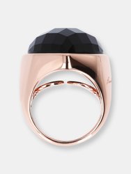 Carisma Natural Stone Heart Ring - Black Onyx