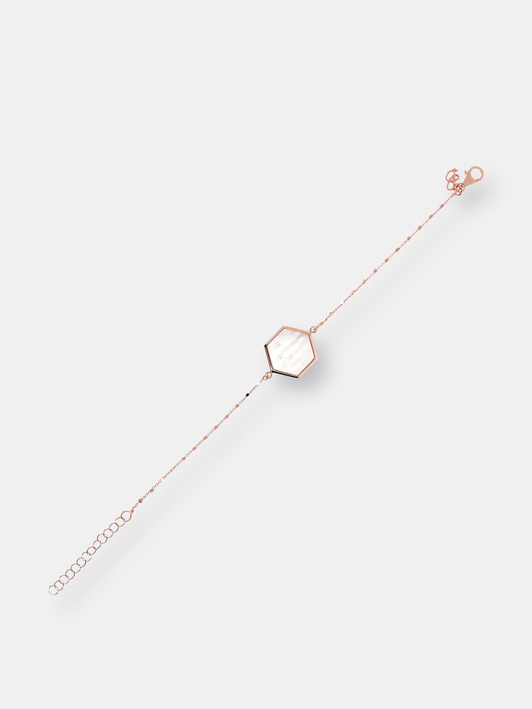 Cube Chain Bracelet with Hexagon