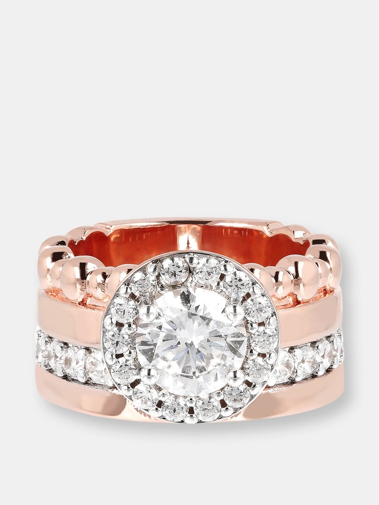 Cubic Zirconia Multiband Ring