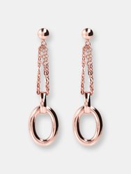 Forzatina Chain Oval Elements Dangle Earrings