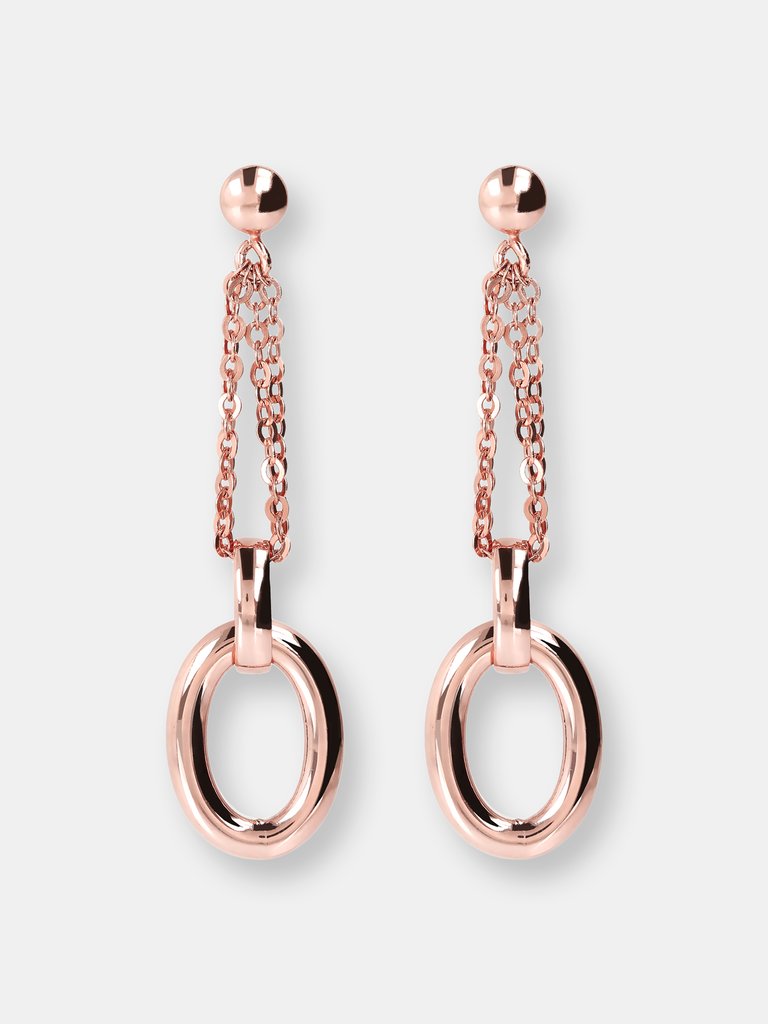 Forzatina Chain Oval Elements Dangle Earrings