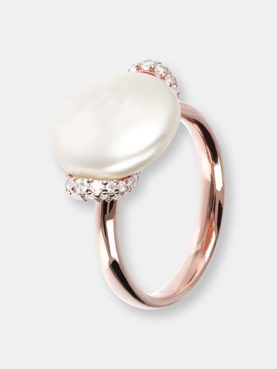 Bronzallure Freshwater Maxima Pearl and Cubic Zirconia Ring product