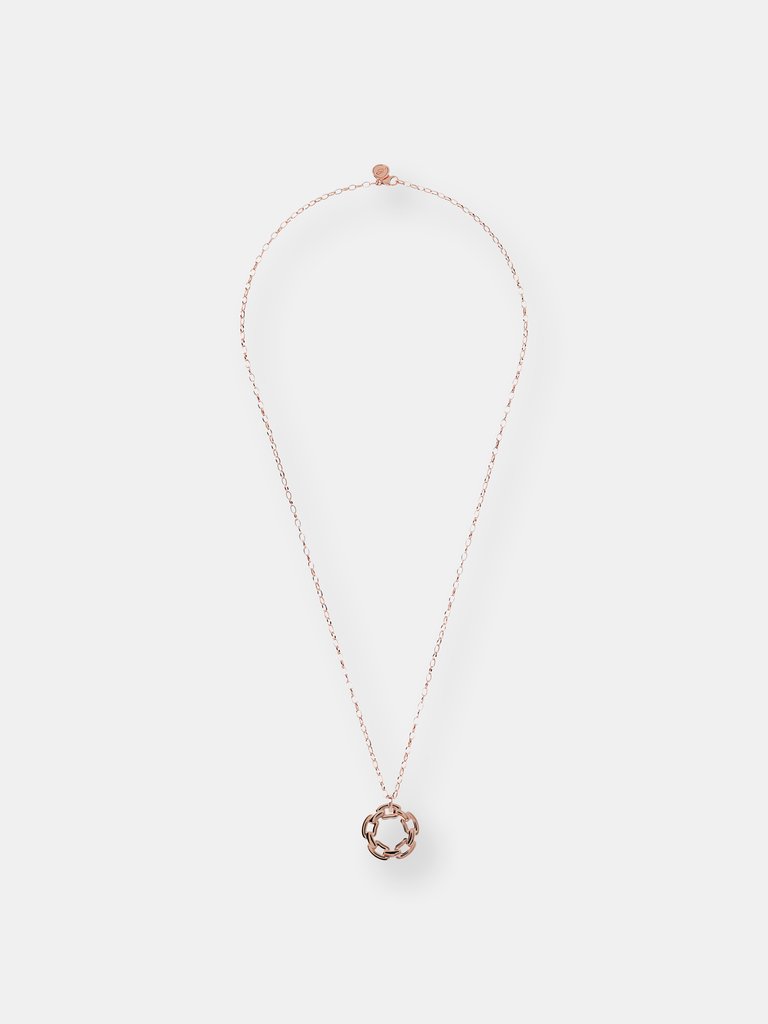 Golden Rose Geometries Pendant Necklace