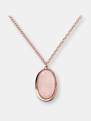 Incanto Oval Shape Necklace - Golden Rose