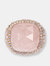 Natural Stone and Micro Pavé Ring - Golden Rose/Pink