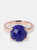 Natural Stone Cocktail Ring - Golden Rose/Lapis