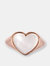 Natural Stone Heart Signet Ring