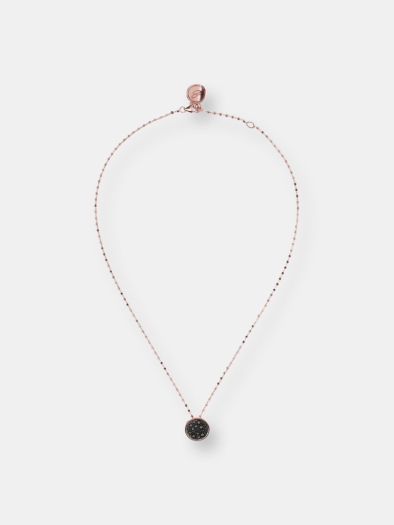 Necklace with Round Pavé Pendant