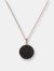 Pave Disc Necklace 36" Length - Golden Rose