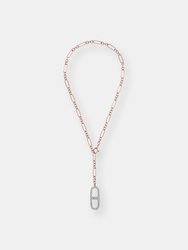 Pavé Marine Chain Element Pendant Y Necklace