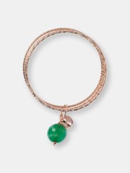 Round Natural Stone Slip-On Bracelet