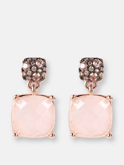 Bronzallure Small Square Dangle Earrings With Pavé product