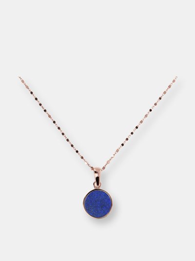 Bronzallure Stone Mini Disc Pendant Necklace - Lapis product
