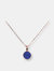 Stone Mini Disc Pendant Necklace - Lapis - Lapis