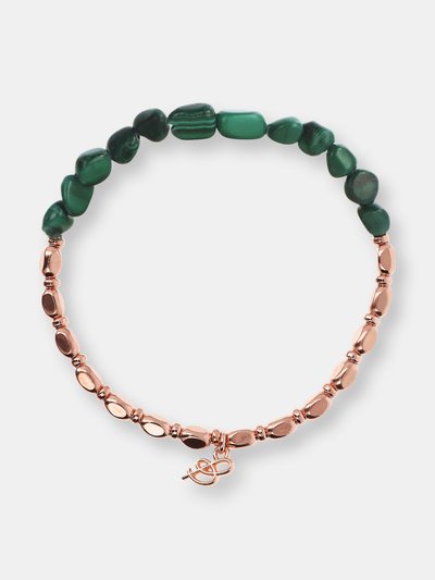 Bronzallure Stretch Bracelet With Natural Stones - Malachite product