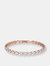 White Cubic Zirconia Tennis Bracelet - Golden Rose