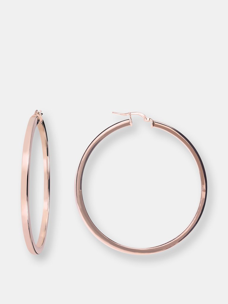 XL Hoop Earrings - Golden Rose