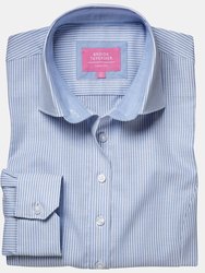 Brook Taverner Womens/Ladies Mirabel Striped Oxford Stretch Shirt - Sky Blue