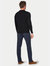 Mens Casper Knitted Long-Sleeved Polo Shirt (Black)