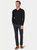 Mens Casper Knitted Long-Sleeved Polo Shirt (Black)