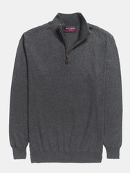 Mens Dallas Zip-Neck Sweater - Charcoal - Charcoal