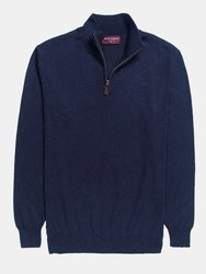 Mens Dallas Zip-Neck Sweater - Navy - Navy