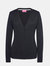 Womens/Ladies Augusta V Neck Cardigan - Black - Black