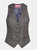 Womens/Ladies Nashville Waistcoat - Gray Brown Check - Gray Brown Check