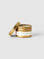 Rose Botanica Gold Travel Candle 