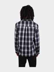 Black Shadow Plaid Flannel Shirt