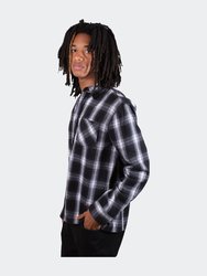 Black Shadow Plaid Flannel Shirt