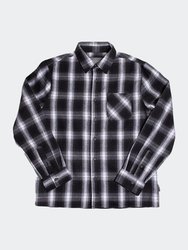 Black Shadow Plaid Flannel Shirt