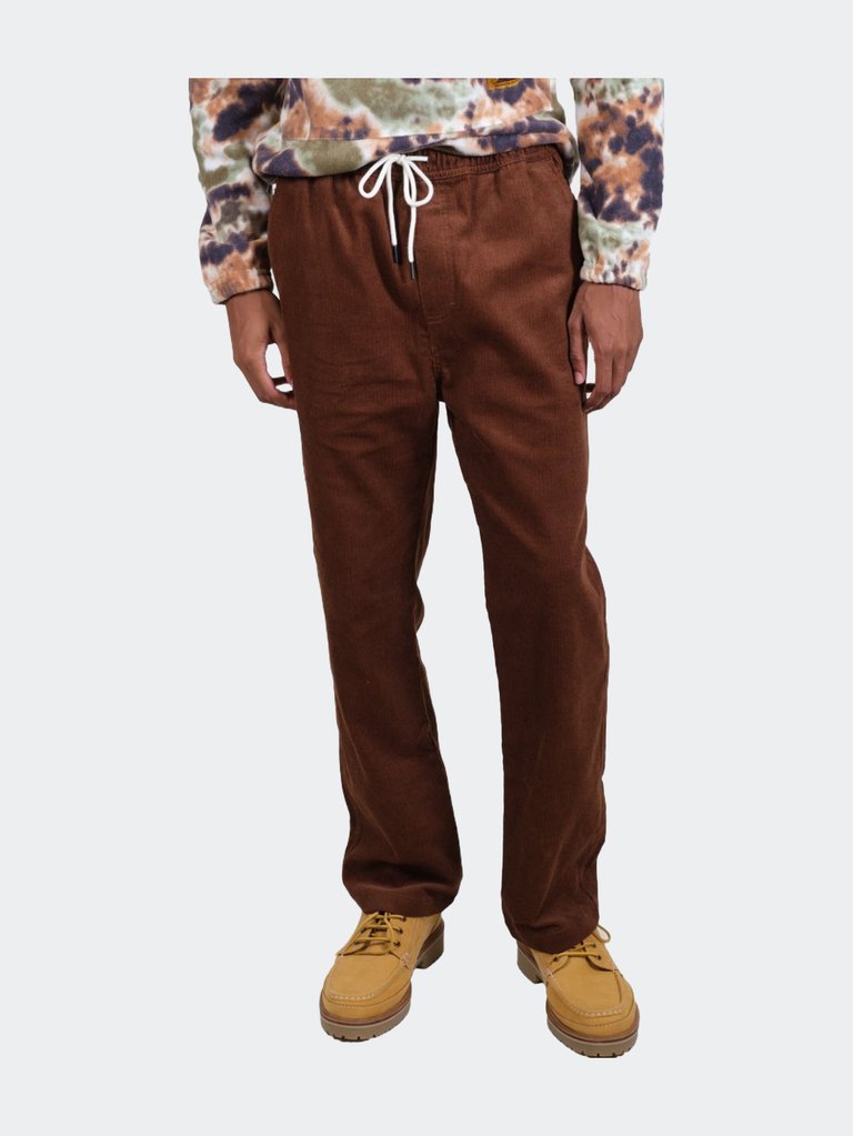 Corduroy E-Waist Pant - Rust