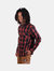 Red Shadow Plaid Flannel Shirt