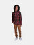 Red Shadow Plaid Flannel Shirt