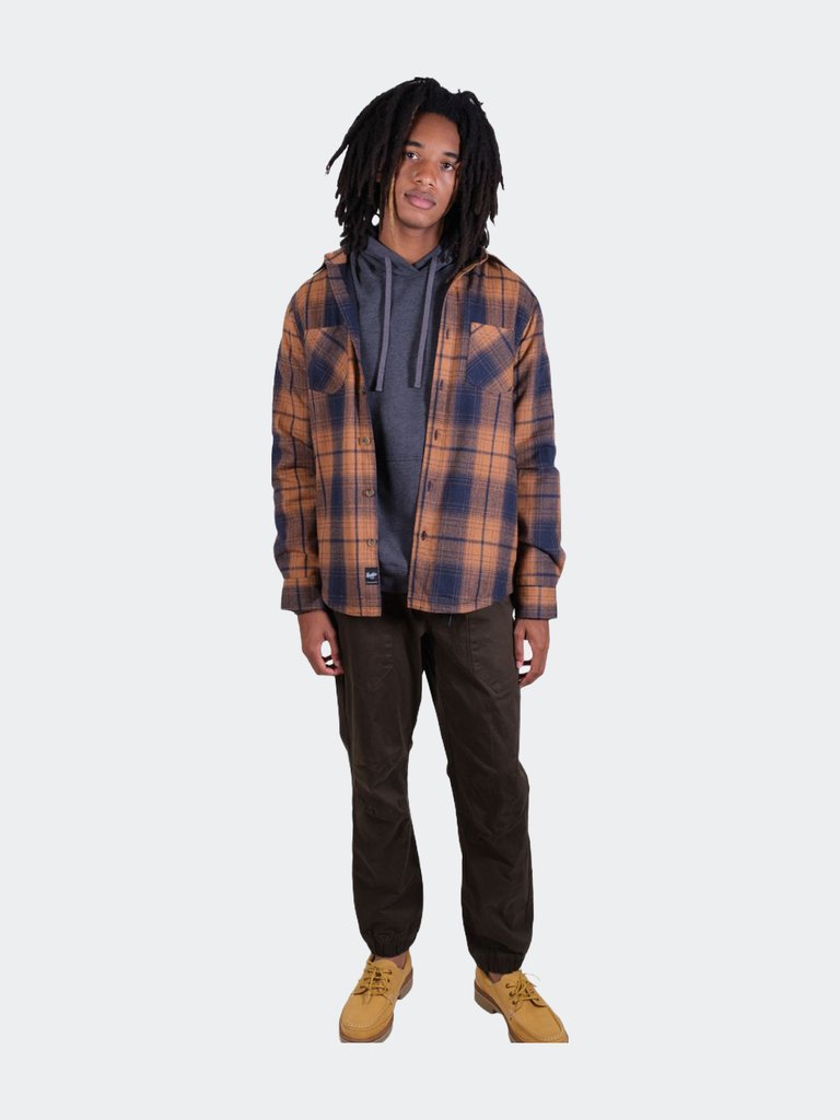 Rust Thermal Lined Flannel Shacket