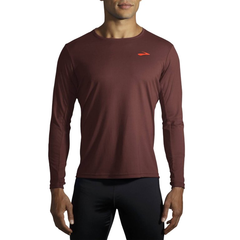 Atmosphere Long Sleeve Shirt In Run Raisin - Run Raisin