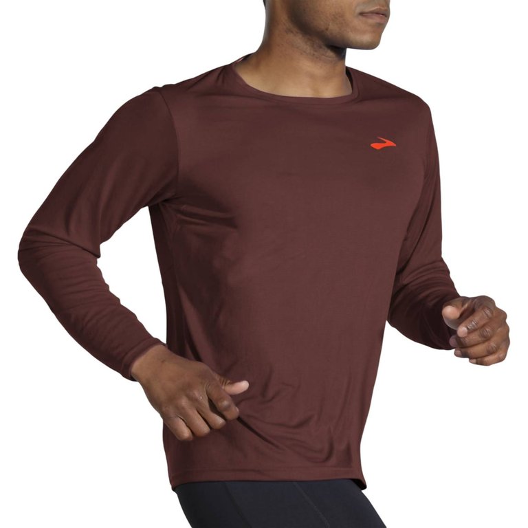 Atmosphere Long Sleeve Shirt In Run Raisin