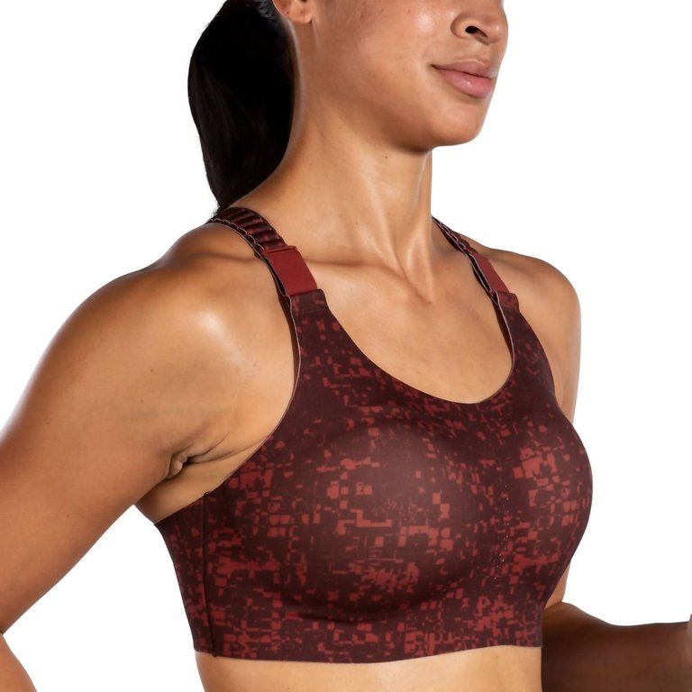 Dare Racerback Run Bra 2.0 In Glitch Print/copper