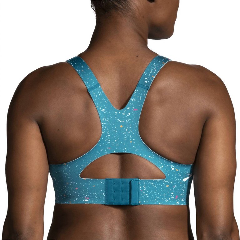 Dare Racerback Run Bra 2.0 In Lagoon Speckle Print