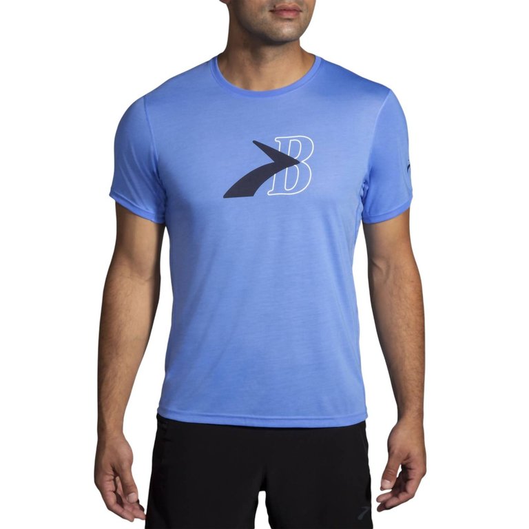 Distance Graphic Short Sleeve Shirt In Vivid Blue/flying B - Vivid Blue/flying B