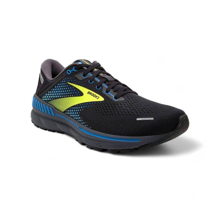 Men's Adrenaline Gts 22 Running Shoes - Medium Width In Black/Blue/Nightlife