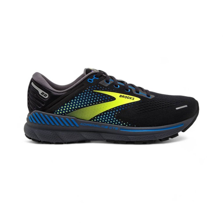 Men's Adrenaline Gts 22 Running Shoes - Medium Width In Black/Blue/Nightlife - Black/Blue/Nightlife